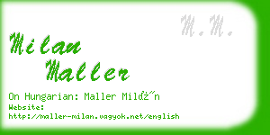 milan maller business card